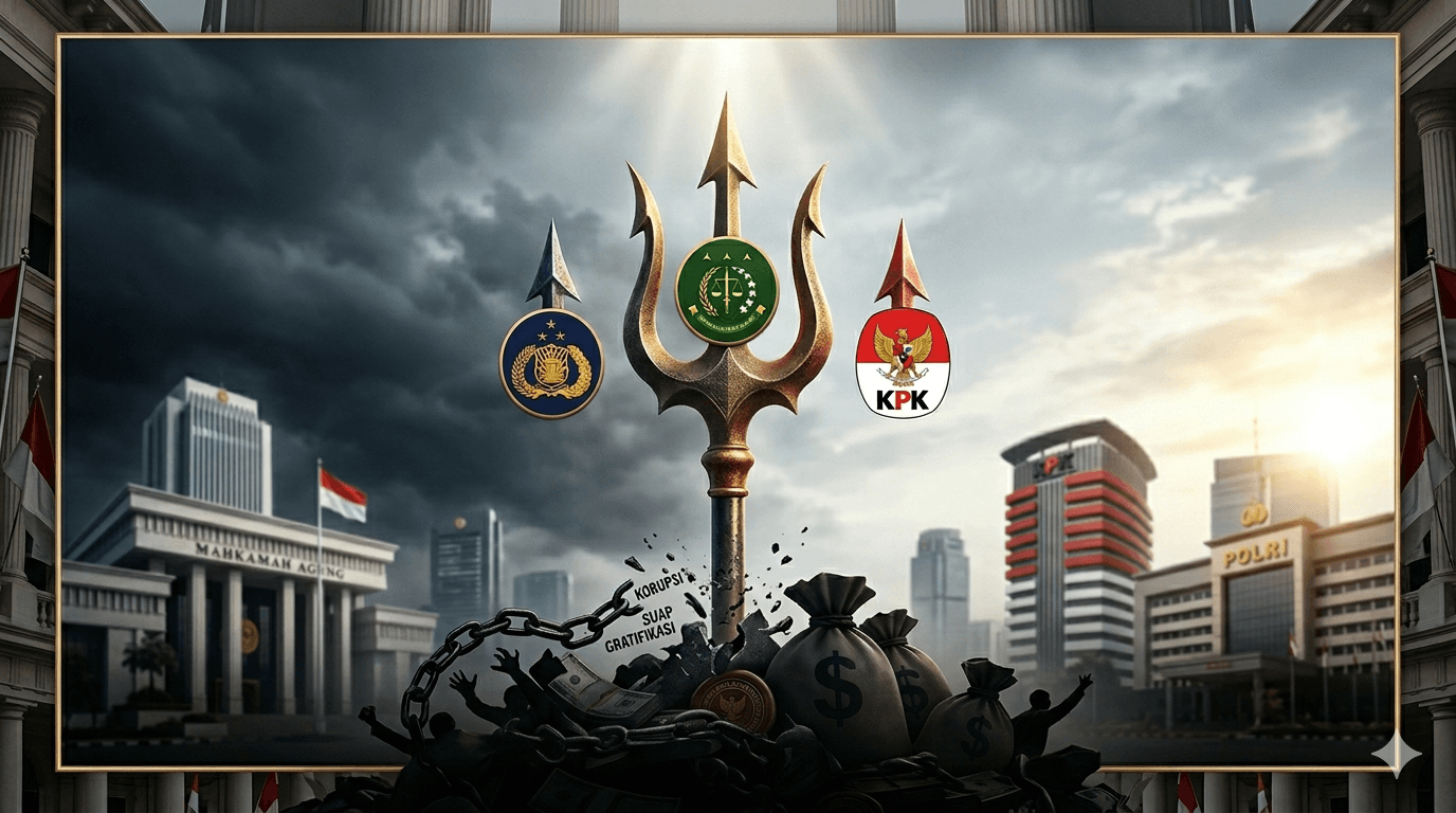 Trisula Keadilan: Membedah Anatomi dan Garis Batas Wewenang Polri, Kejaksaan, serta KPK dalam Labirin Korupsi