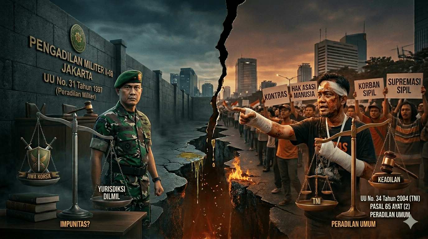 Mengadili Prajurit di Ranah Militer: Menakar Isu Hukum Kasus Penyiraman Air Keras Aktivis KontraS
